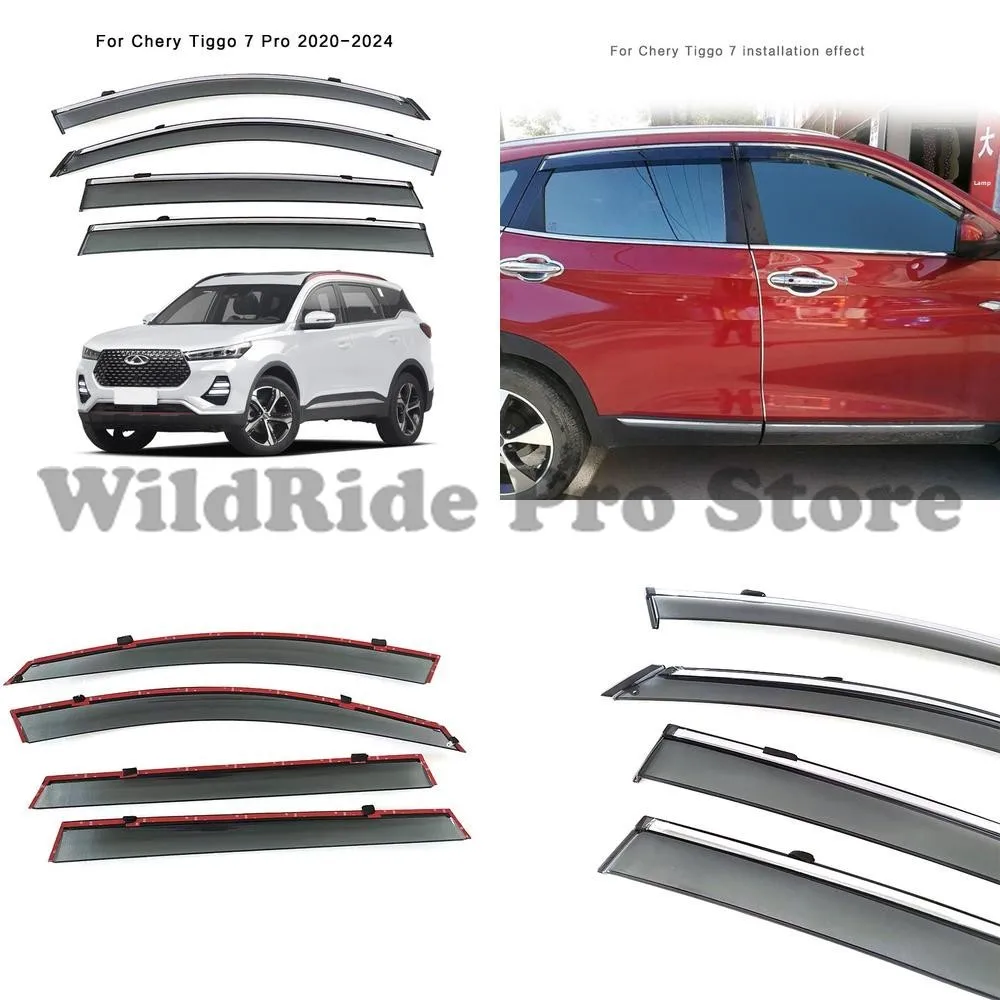 

1 set Molded Thickened Rain Deflector for Chery 2020-2024 Tiggo 7 Pro Hook Type Rain Guard