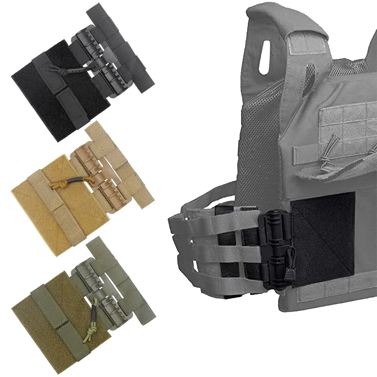 Set Gesper Rompi Lepas Cepat Taktis Kit Lepas Cepat Rompi Tahan Lama untuk Aksesori Rompi Berburu JPC CPC NCP XPC 6094 420