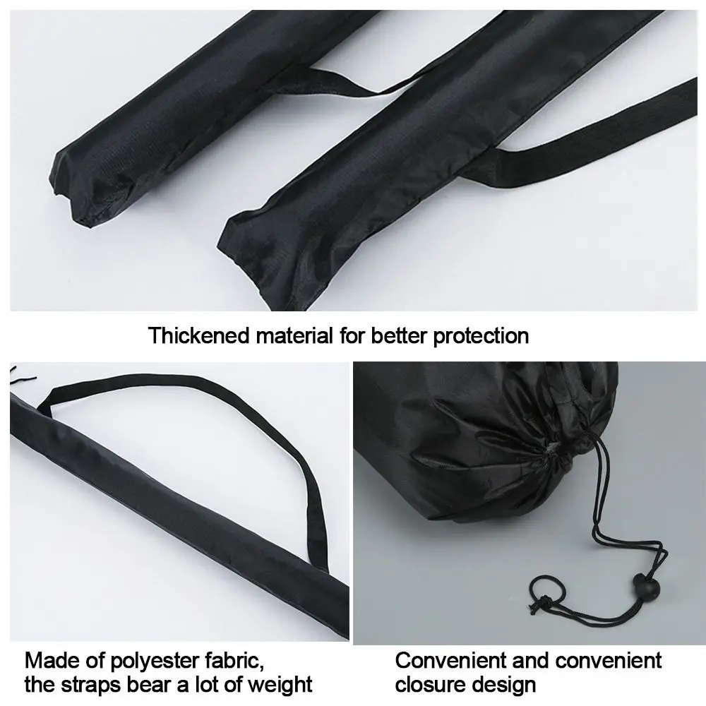 Fishing Rod Bag With Shoulder Strap Umbrella Storage Bag Foldable Black Anti-Dust Protective Covers Sticks Holder Outdoors