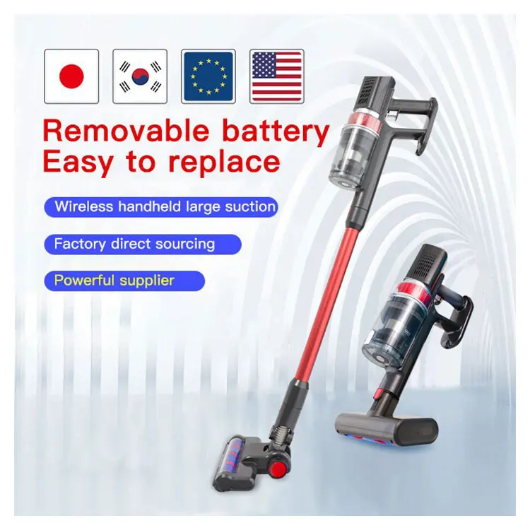 Upright Portable Handheld Stick Cordless Wireless Floor Carpet Vacuum Cleaner For Sale