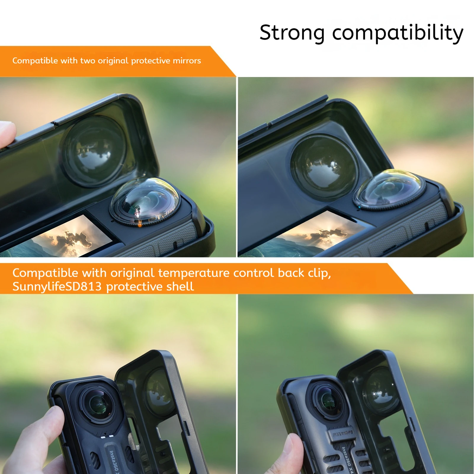 For Insta360 X4 Case, Cover, Lens Screen Case, Charging Display, Drop Proof, Dust Resistant Accessory For Insta360 X4 Cover