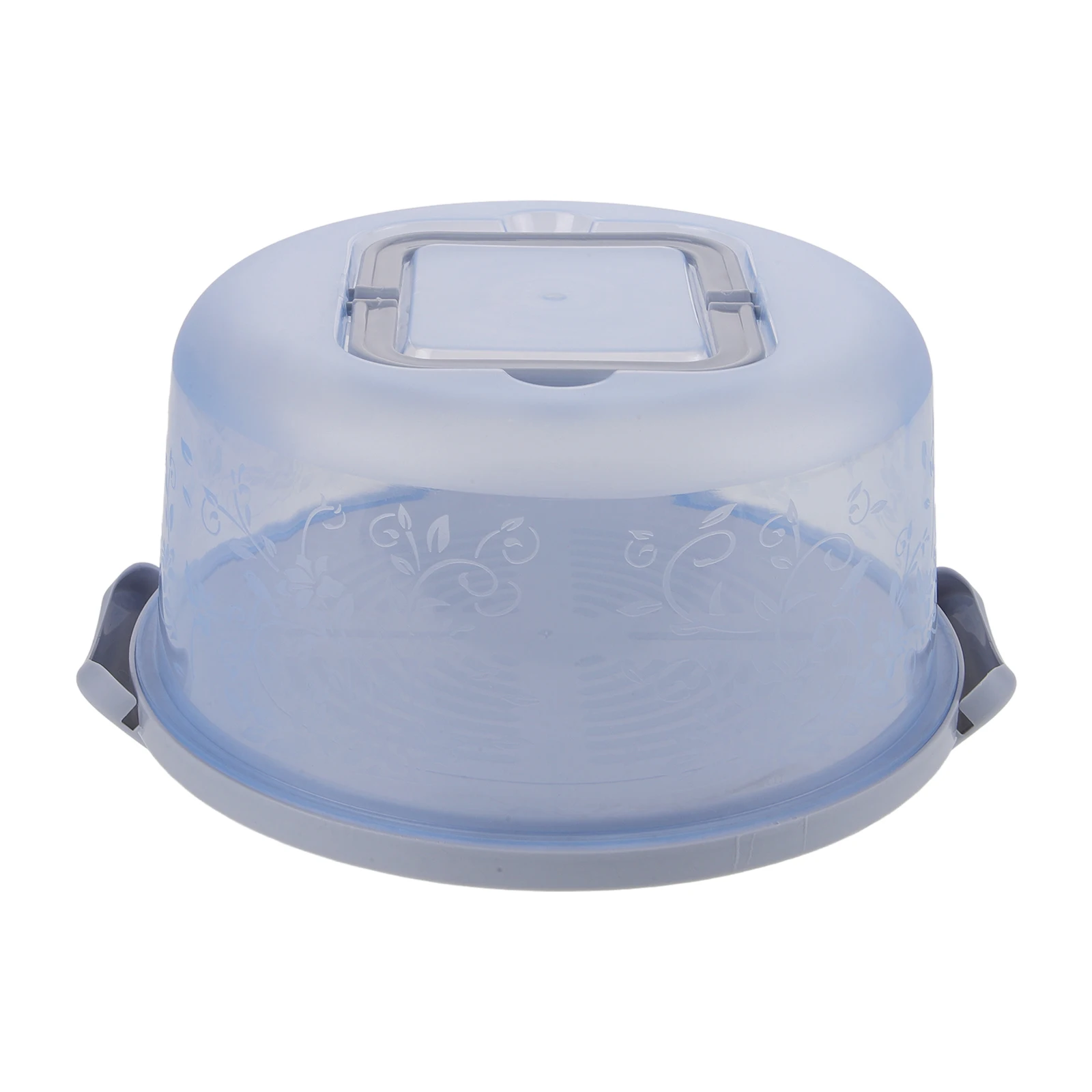 

8 Inch Cake Box Dessert Container Round Plastic Holder Fresh Keeping Reusable Carrier Baking Packing Box Handle Design