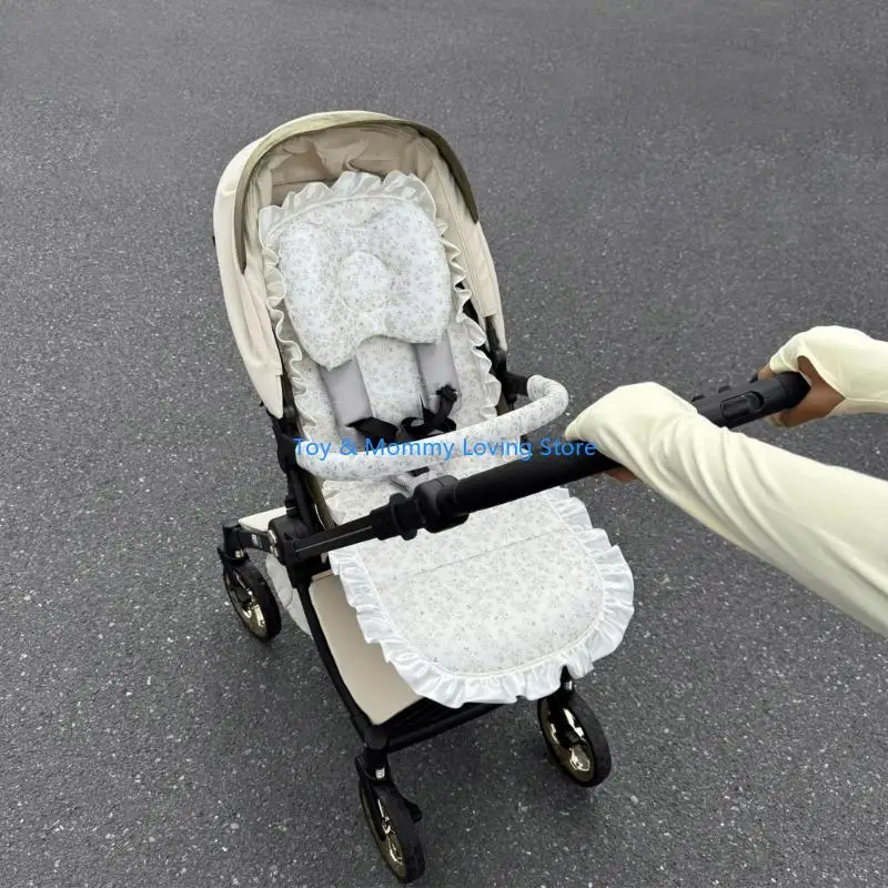 وسادة مقعد Y1QF للسفر لعربة الأطفال، قابلة للغسل في الغسالة، ماصة للرطوبة من الحرير الجليدي