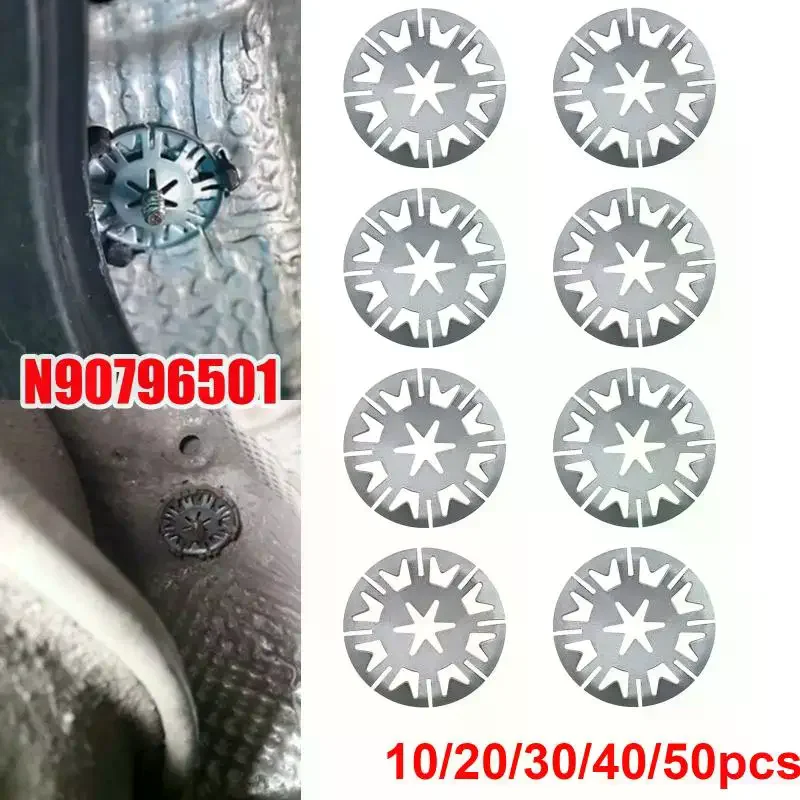 Undertray Exhaust Heat Shield Car Seat Metal Spring Washer Fixing Clip Nut Insulating Gasket Pad Metal Clamp Car Parts