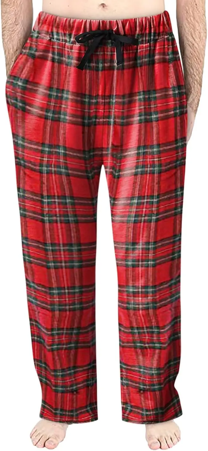 رجل عيد الميلاد بيجامة السراويل مضحك عيد الميلاد Pj السراويل مع جيوب فضفاضة تناسب عيد الميلاد طباعة صالة Pj قيعان للأزواج #5