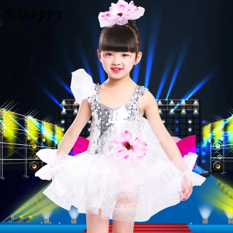 Kids Show Performance Wear Jazz Dance Kostuum Peuter Tutu Rok