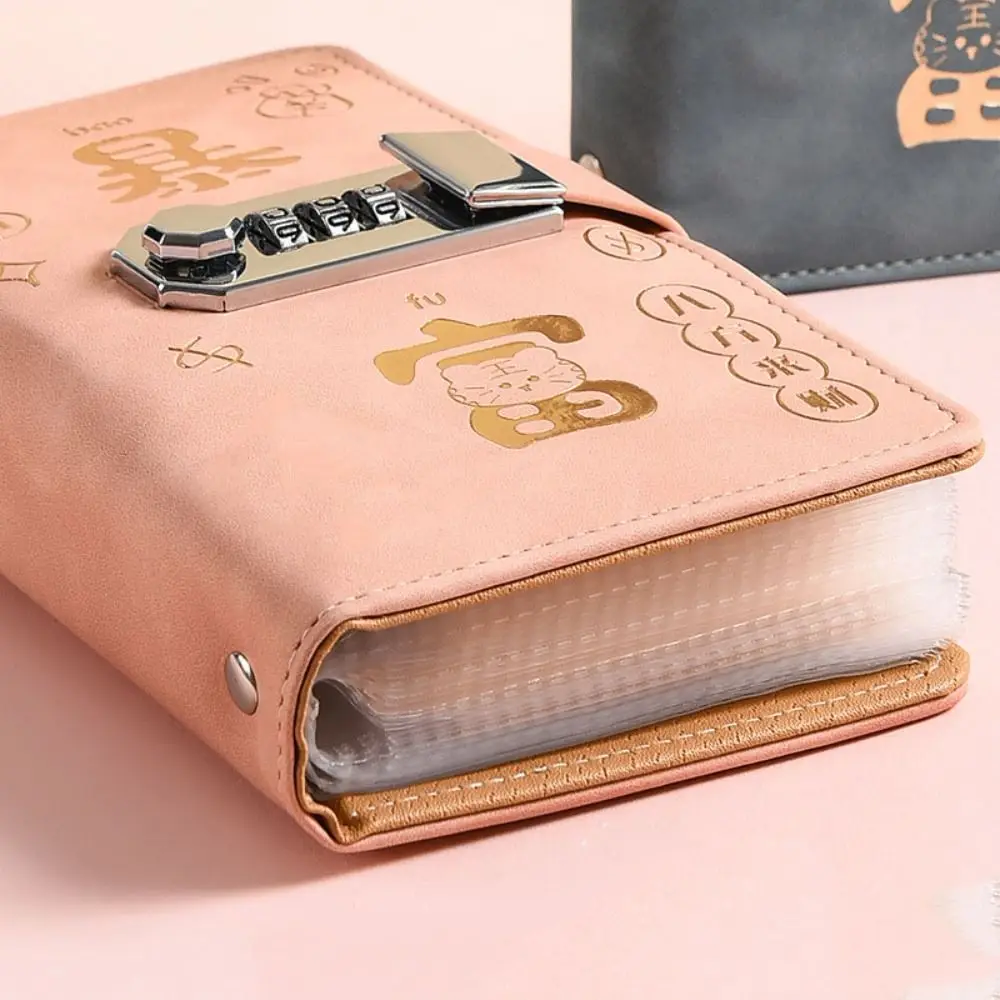 50Sheets Saving Money Binder PU Leather Refillable Budget Binder with Lock Wallet Storage Savings Handbook Account Book