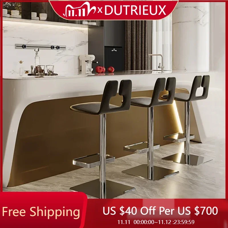 

Minimalist Island Bar Chairs Modern Light Luxury Apartment Industrial High Chairs Adjustable Comfortable Sillas De Bar Furniture