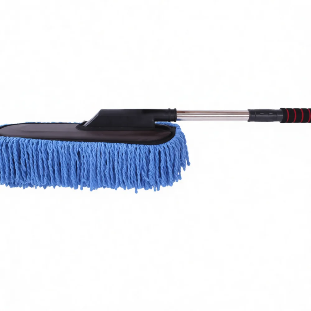 Professional Car Cleaning Brush Extendable Microfiber Duster Mop Tool For Exterior Dust Removal Paint Care Supply