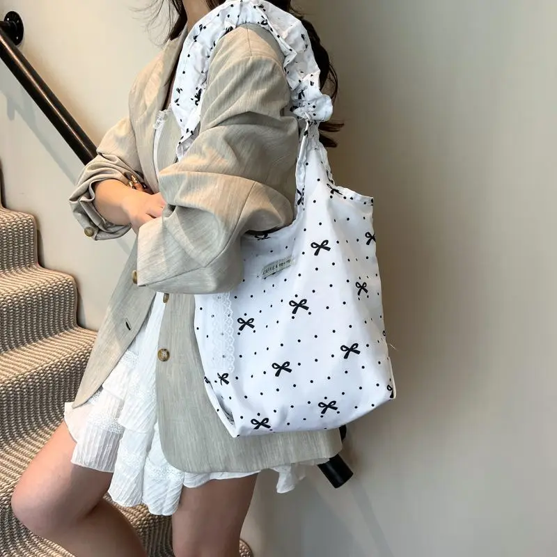 

Симпатичная холщовая сумка-тоут, большая вместительная сумка на одно плечо, оригинальная дизайнерская сумка для покупок, женская сумка-хобо из полиэстера