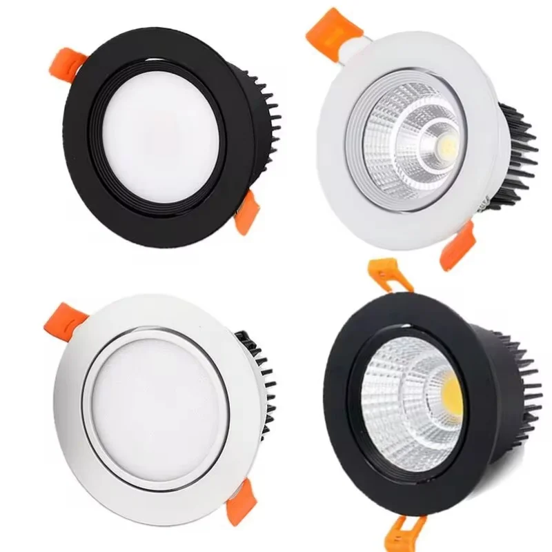 

LED COB Downlight 7W 12W 15W 18W 110V/220V Recessed Ceiling Lamp LED Spot Light Bulb For Indoor Live Bed room Kitchen Lighting