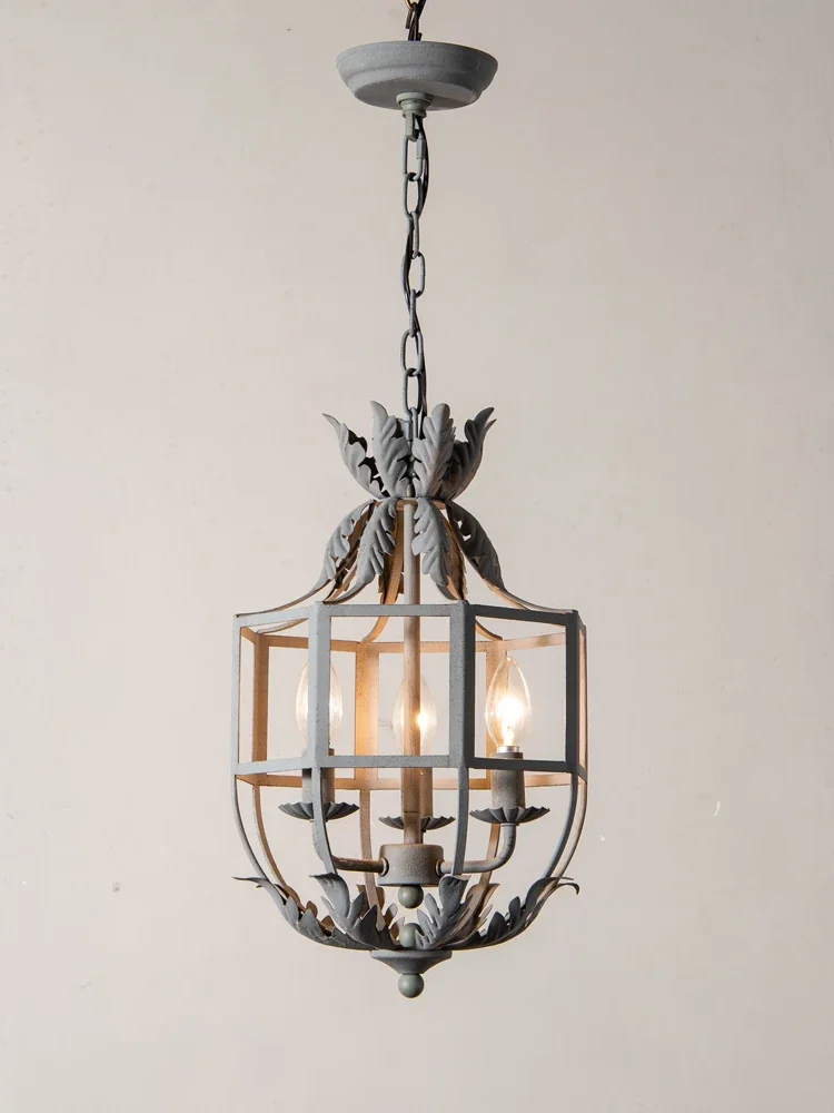 Loft American Rural Vintage Iron Pendant Lamp Nordic living room pendant lamp bedroom study