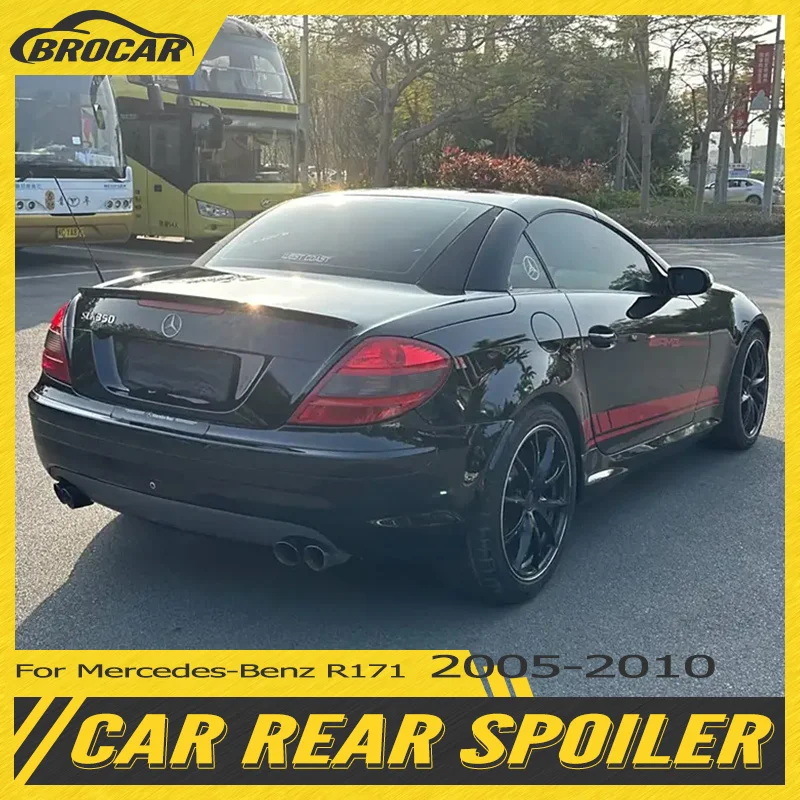 For Mercedes-Benz SLK Class R171 Trunk Spoiler 2005 - 2010 SLK200 300 350 ABS Plastic Unpainted Spoiler Trunk Boot Wing spoiler