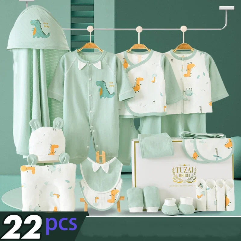 0-6 Months Baby Girl Cotton Clothes Set Cartoon Infant Boy Clothing Suits 24 22 21 Pcs/set Newborn Baby Clothes