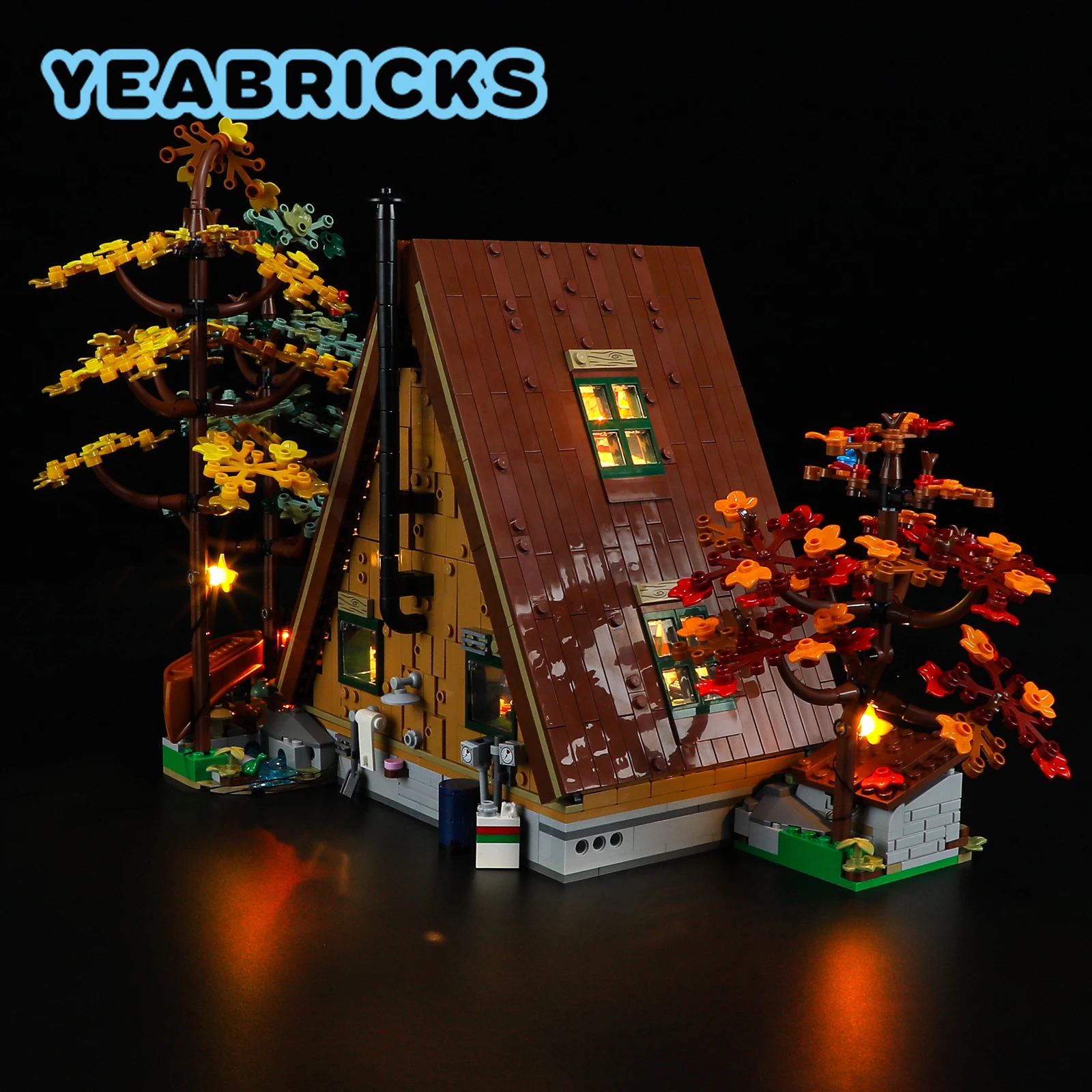 YEABRICKS LED Light Kit for 21338 A-Frame Cabin Building Blocks Set (NOT Include the Model) Toys for Children