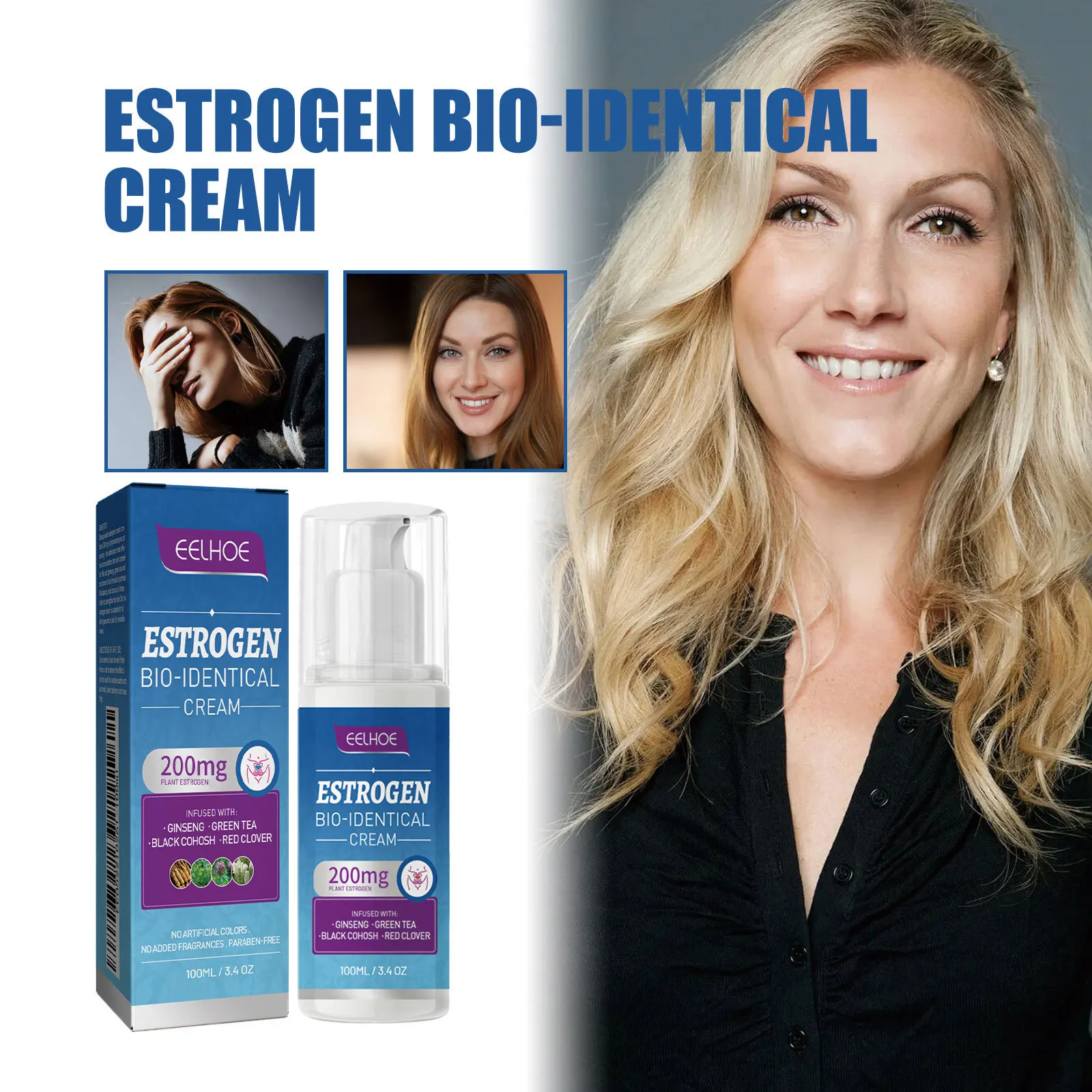Women's Care Cream Gently Moisturizes, Enhances Vitality, Gently Cares for Balance, and Applies Cream