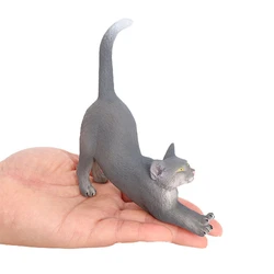 Simulated Stretching Lazy Black Cat Yellow Cats Model Kitten Desktop Ornament Home Decoration