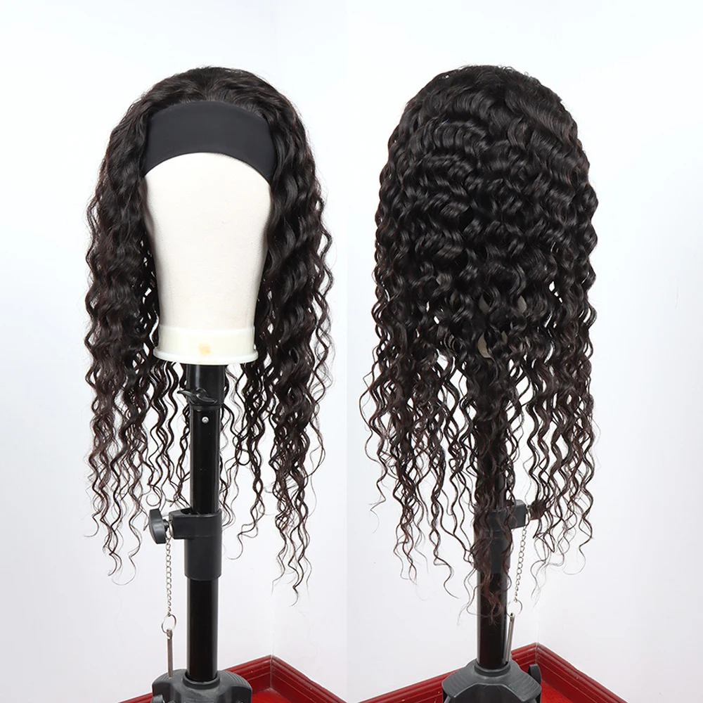 Bob Wig with Headbands 100% Human Hair Pelucas De Cabello Natural Human Hair Wigs Perruques Cheveux Humains for Women loose body