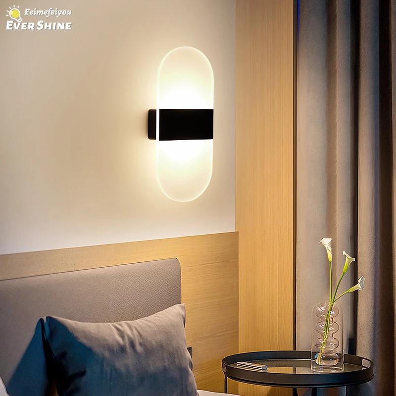 LED Round Corner Acrylic Wall Lamp Indoor Lightin Home Decoretion For Bedroom bedside Living Room Dining Table Wall Light