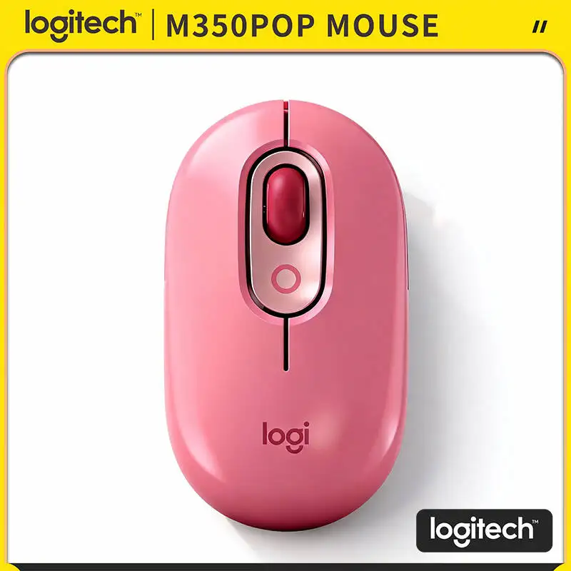

Logitech M350 POP Mouse - Recycled Plastic Build, 1000 DPI Sensor, Silent Operation, 10m Wireless Range