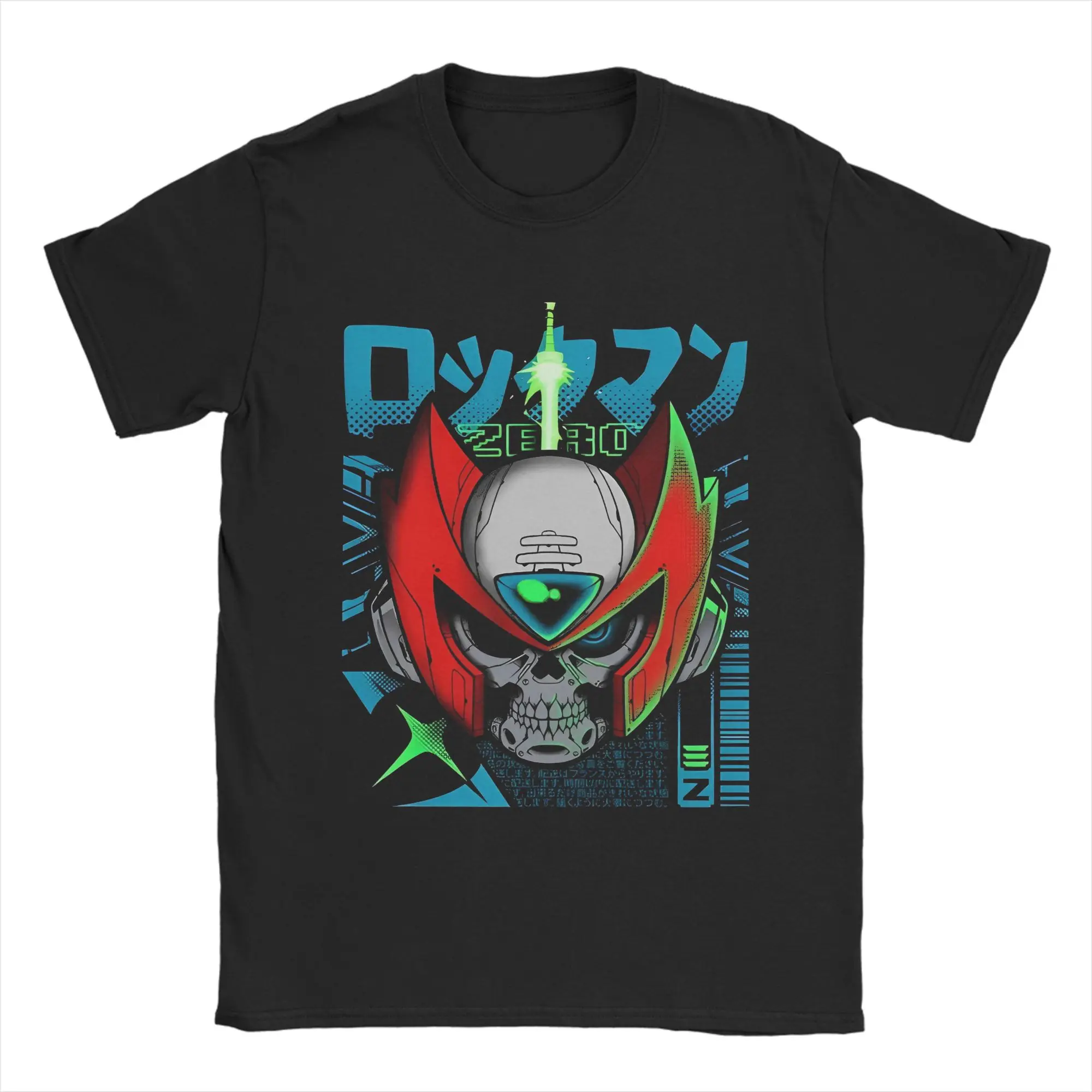 Camisetas Megaman X Zero Terminator para hombre y mujer, camisetas de algodón, camisetas divertidas de manga corta con cuello redondo, camiseta de verano