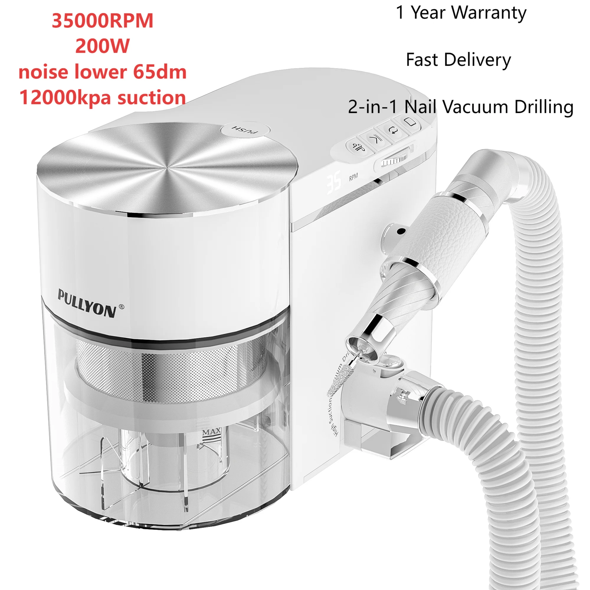 Nieuw ontwerp 2-in-1 240W elektrische ingebouwde stofafzuiging nagelboorgereedschap voor manicure pedicure salon