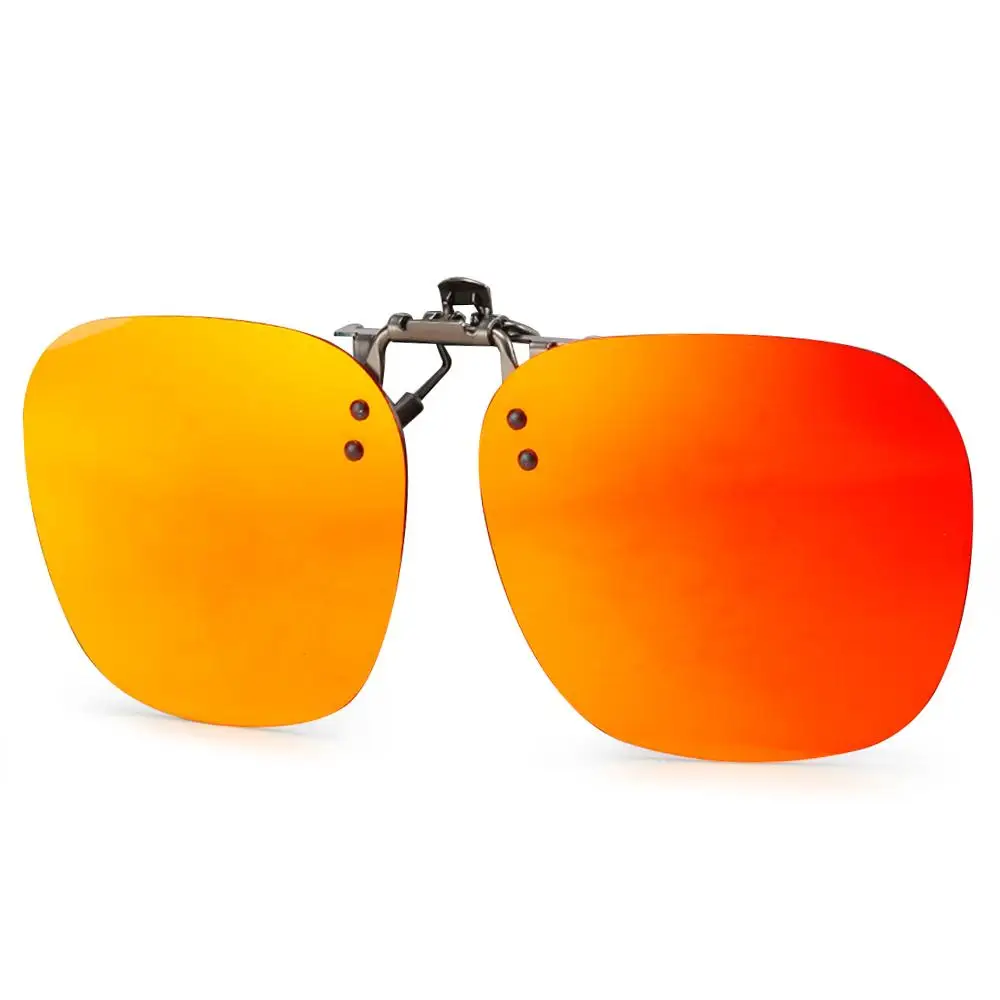Lunettes de soleil polarisées à clipser en métal, pratiques, rabattables sans bords, pour lunettes de Prescription, nuances polygonales UV400