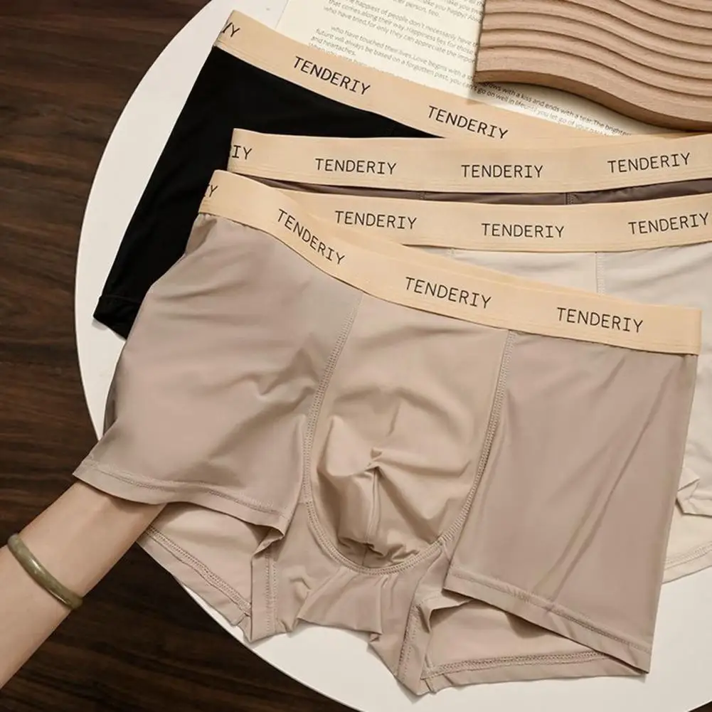 通気性のある男性用下着 メンズレタープリントボクサーブリーフ U字型凸型デザイン ソフトで通気性のある生地 男性に快適