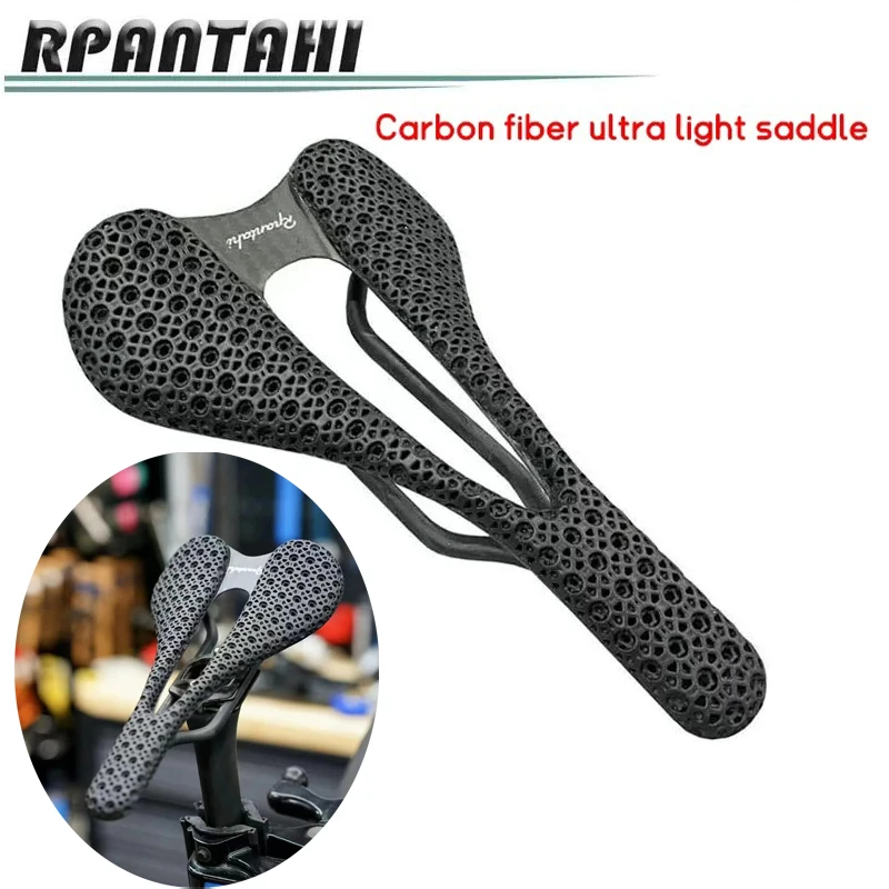 Rpantahi Carbon 3D printed Bike saddle 250X143mm  Ultra light Back Seat Mat Comfortable Riding Seat Cushion For Mountain