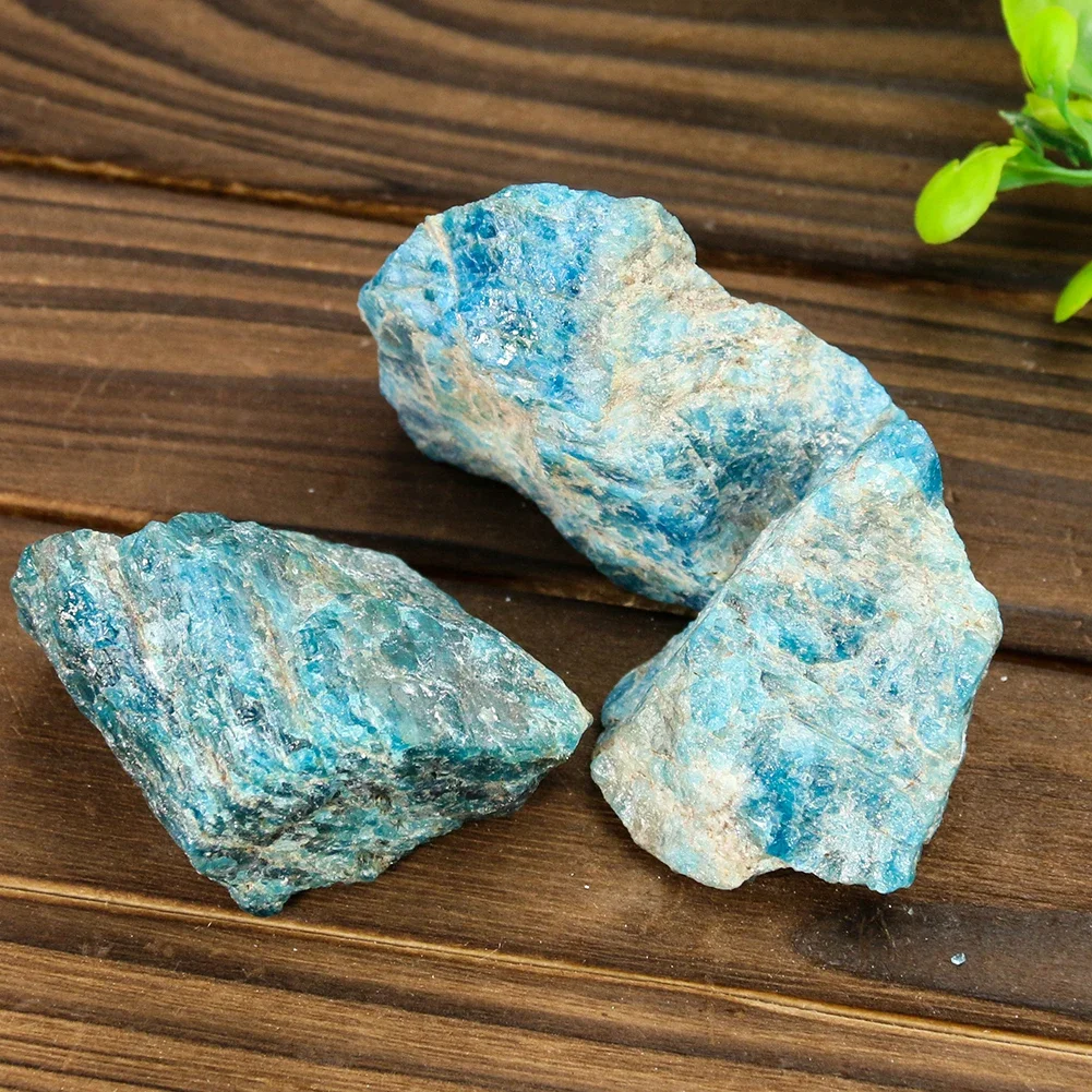 100G/PC Natural Blue Phosphate Rock Crystal Mineral Specimen Rough Rock Mineral Stone for Aquarium Fish Tank Decoration Material