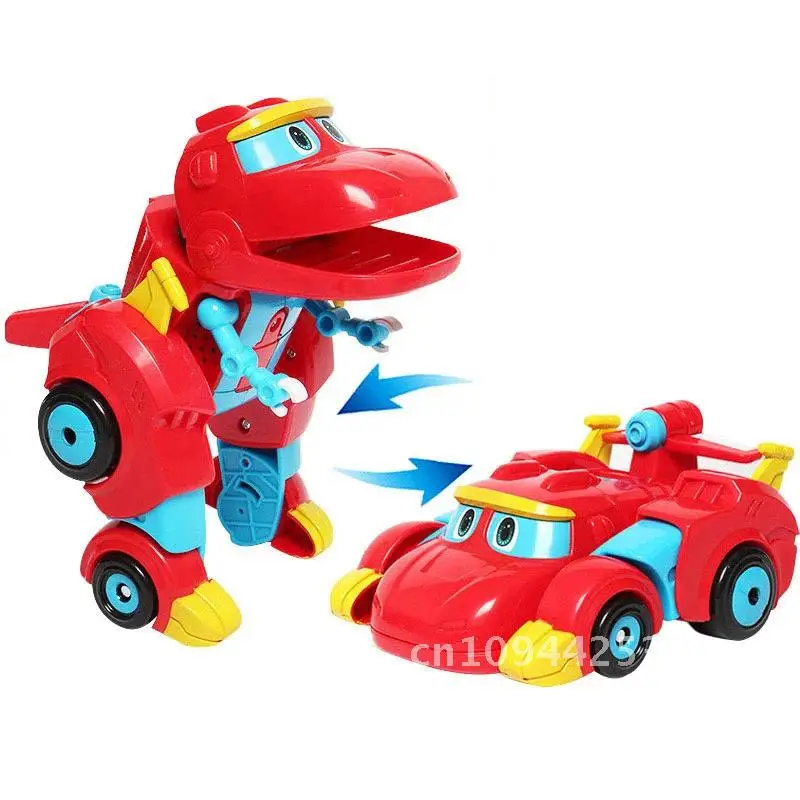 Big Gogo Dino ABS Deformation Car/Airplane With Sound Action Figures REX/PING/TOMO Transformation Dinosaur toys for Kids