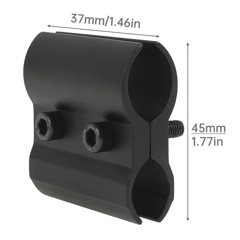 For Mini Flashlight Laser Torch Metal Extension Flashlight Clip Clamp with Hex Wrench  Aluminum Alloy Tube Barrel Mount Holder - view 5