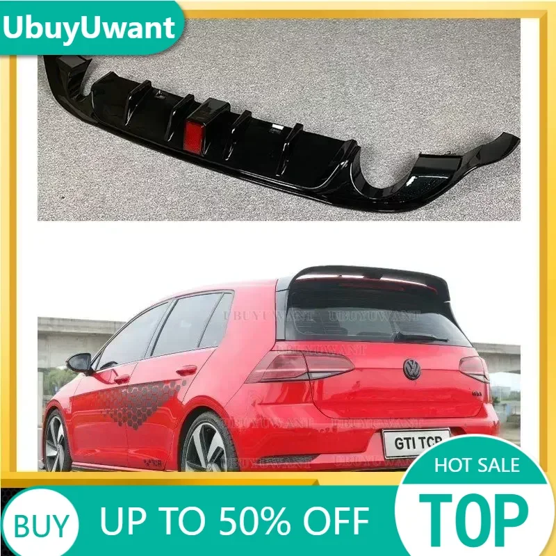 

For Volkswagen Golf 7.5 GTI MK7.5 GTI TCR Car Rear Bumper Diffuser Rear Side Splitter Spoiler Lip for MK7.5 Golf 7.5 Standard