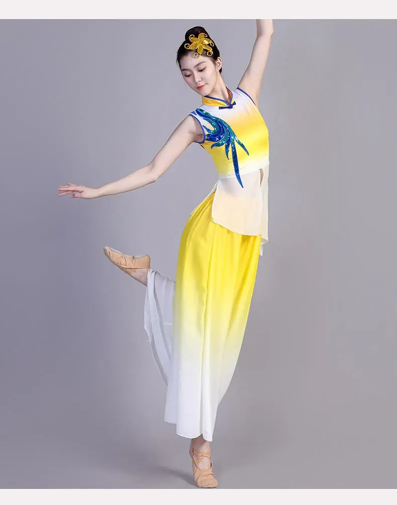 

Yellow River River Passed by My Door Dance Performance Clothing Women's Classical Fan Dance Costume Costume