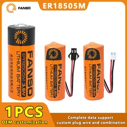 FANSO 1PCS ER18505M 3.6V A Primary Lithium Batteries for Intelligent Water Meter Heat Meter Gas Meter Temperature Controller