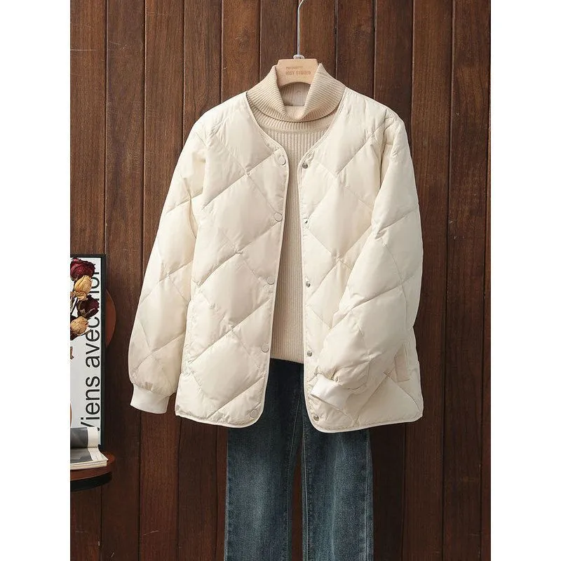 2024 New Autumn Winter Cotton Jacket Women Fashion Lightweight Soft Cotton Coat Cold Proof Warm Casual Outerwear Parka Female