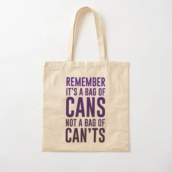 Cans Not Cants Cotton  Canvas Bag Women Fashion Reusable Shopper Handbag Ladies Shoulder Bag Printed Grocery Designer Casual