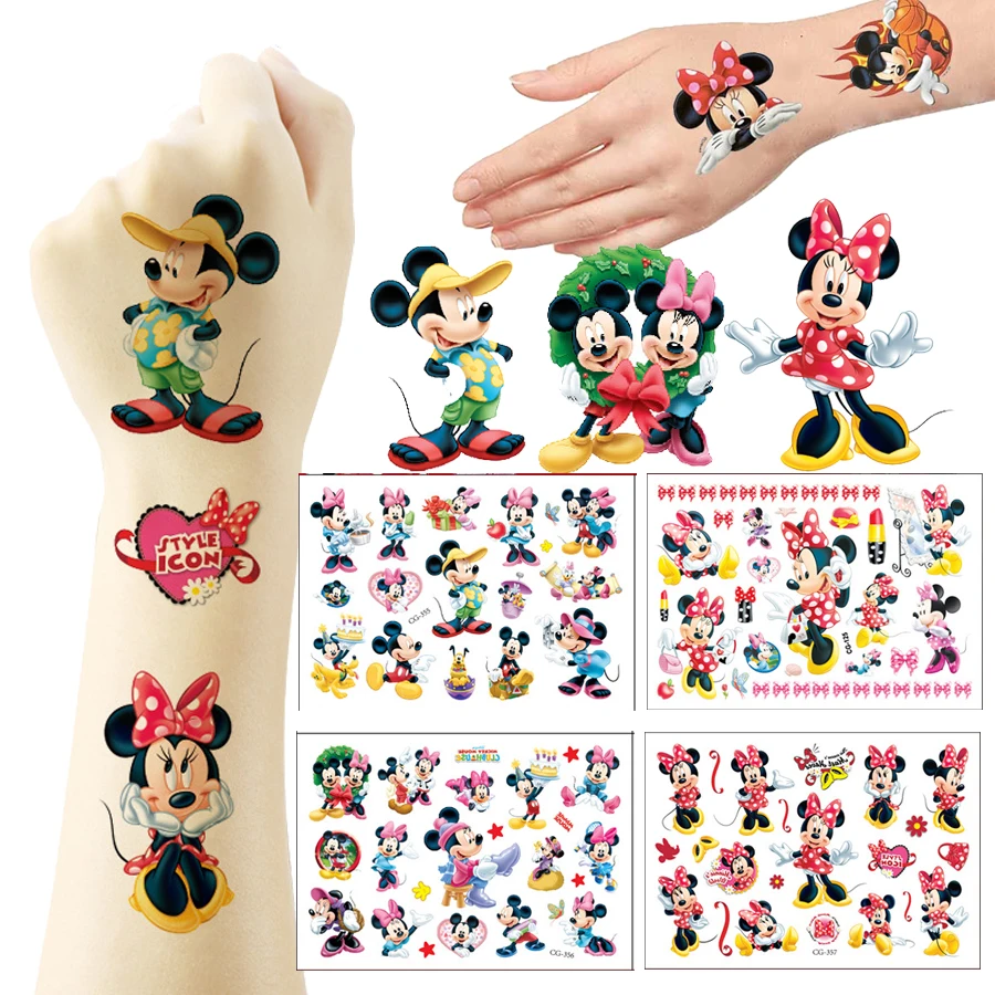 

Mickey Minnie Mouse Tattoo Stickers Party Favor Gifts Goodie Bag Pinata Fillers Birthday Decoration Wedding Supplies DIY Toy