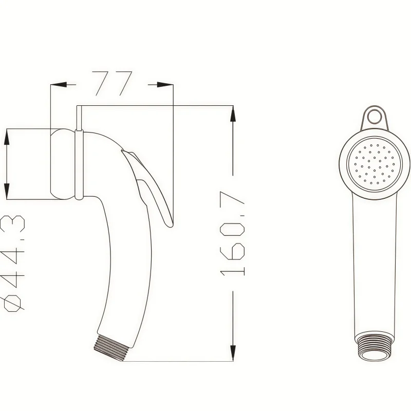 ABS electroplated feminine wash bottle spray gun toilet companion cleaning device flushing device cleansing gun