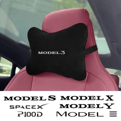 Car Seat Headrest Neck Pillow Headrest Head Neck Protector Cushion Support Auto Accessories For Tesla Model 3 X S Y P100D SpaceX