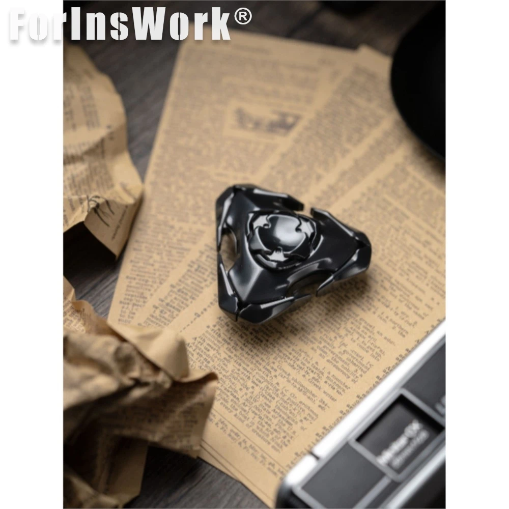 フリック・メック・スタジオ ブレード・スピナー 研磨ジルコニウム フィジェット・スピナー ストレス解消おもちゃ メタル・フィジェット・トイ 回転コマ