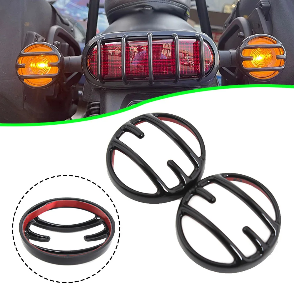 

1Pair Rear/Front Signal Lights Covers ABS Plastic Black Motorcycle Part For Honda Rebel CMX 500 CMX 300 CMX 1100 2020-2021 Model