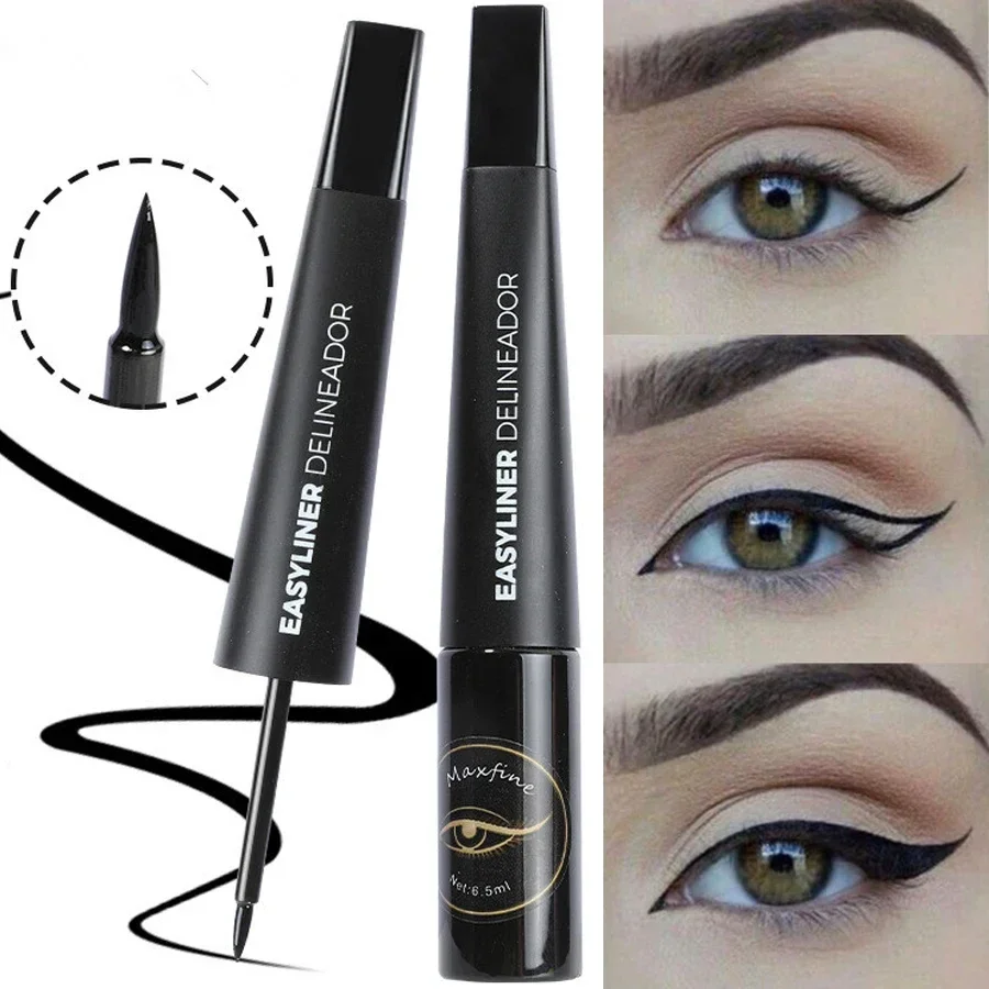 Ultra Thin Matte Black Brown Liquid Eyeliner Waterproof Sweatproof Lasting Quickily Drying Eyeliner Pencil Eyes Makeup Cosmetics