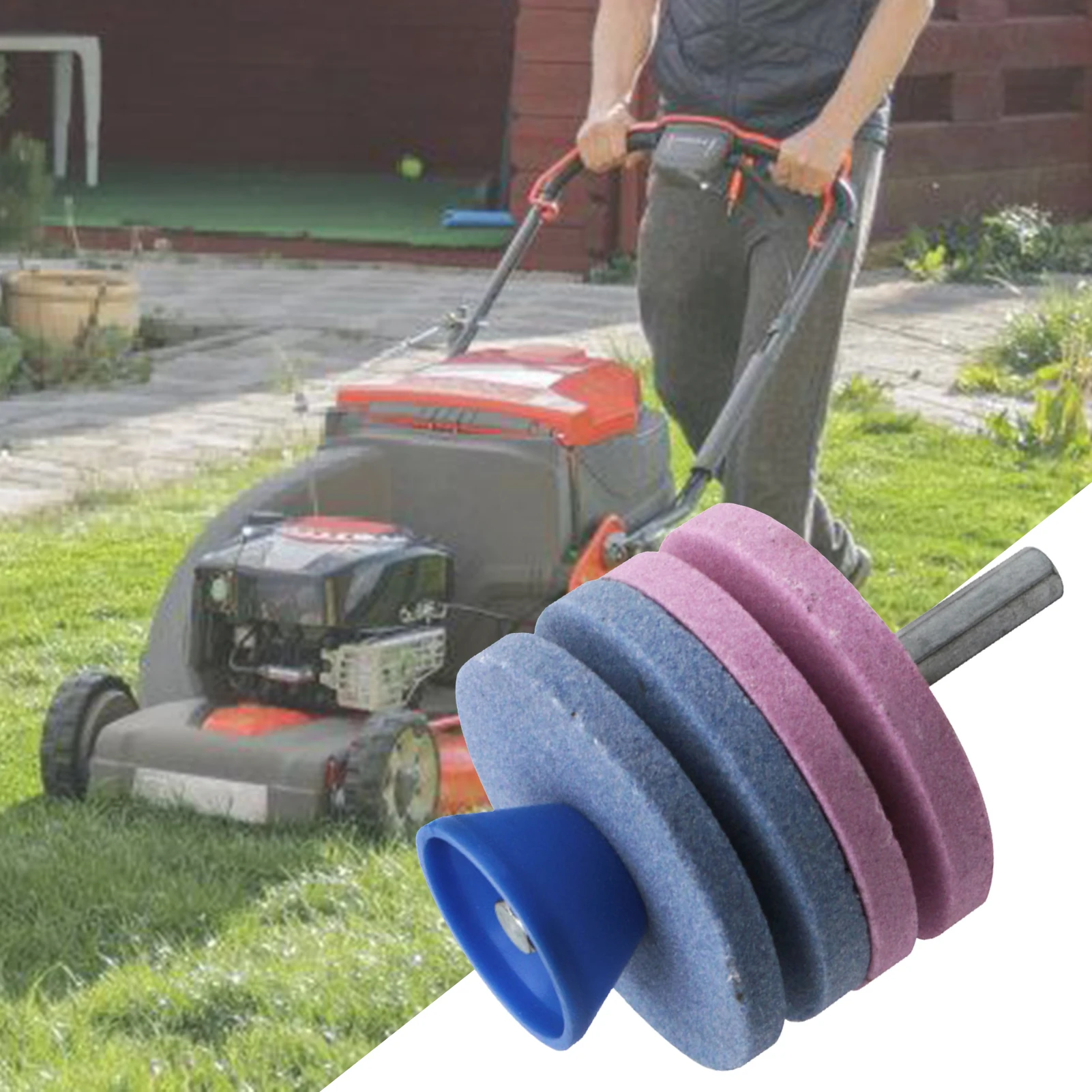 

Lawn Mower Blade Sharpener Multi-Sharp Rotary Lawnmower Blade Sharpener for Any Power Drill Hand Drill