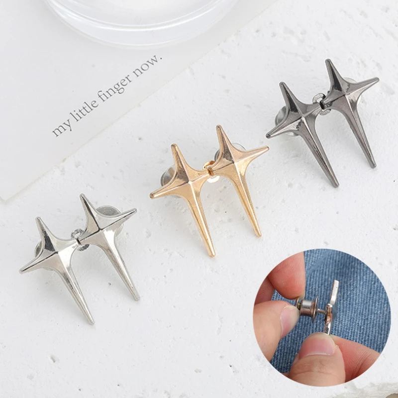 جديد عبر ستار الخصر مشبك قابل للتعديل انفصال السراويل كليب الخصر المشدود مسمار خالية زر معدني يستقر لديكور الجينز