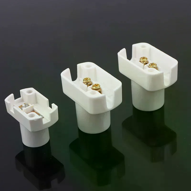 1Pc White Mini Screw Lamp Base E12 E14 E17 Supporto Lamp Holder Light Bulb Socket Holder Adapter Lamp Fixing Base Accessories