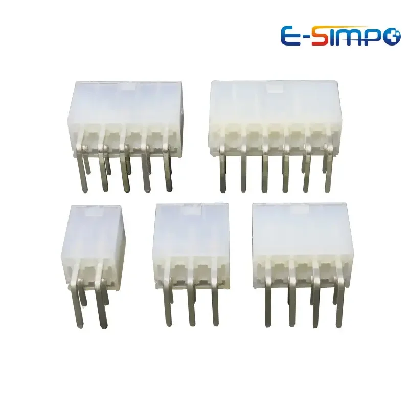 

100pcs 5569-R 5557-AW Dual Row MX4.2mm Automotive Wire Right Angle 90D Female 2X1P-2X12Pin for PC Graphics Card Wafer Connector