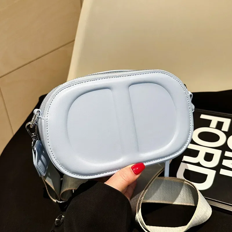 

2025 Women's Fashion Small Square Bag Double-Zipper Crossbody Versatile for Concerts Daily Use