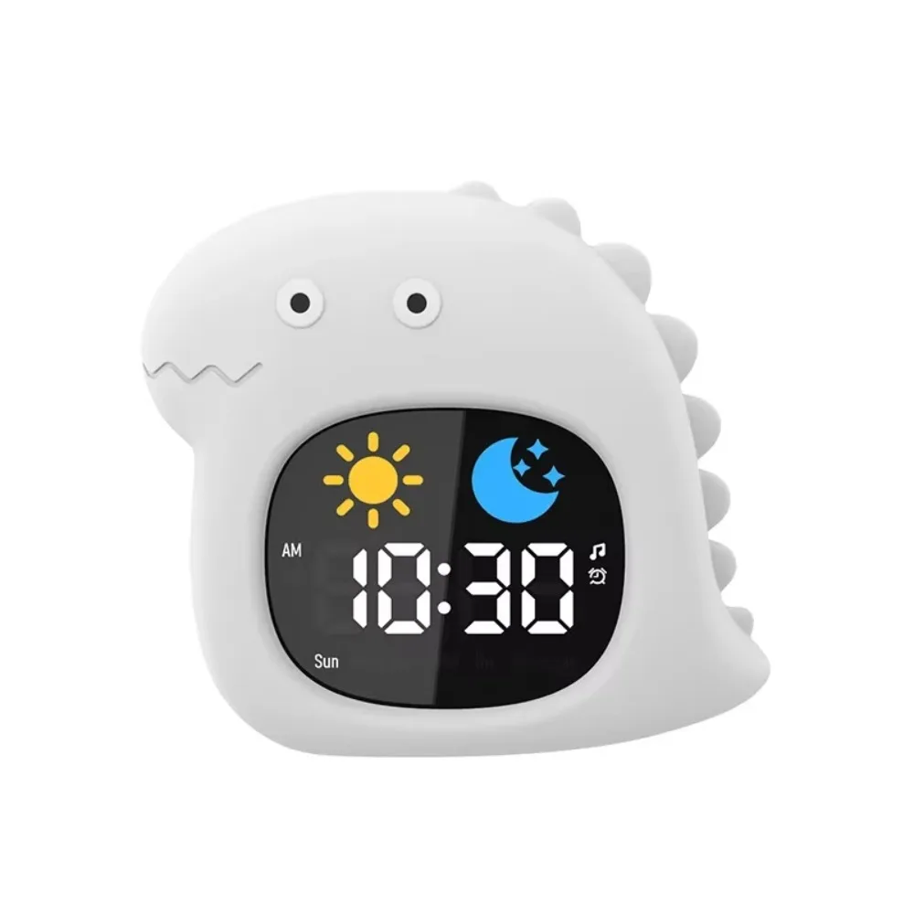 Animal-Shape Alarm Clock Light Adjustable Pat Control Touch Night Light Small Ornaments Home Decor Sleep Training Clock Toddler
