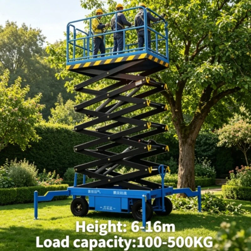 Customized Anda 4-14m Self Propelled Scissor Lift Elevator Battery Power Mobile Hydraulic Scissor Lifting Platform
